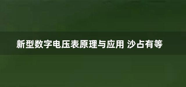 新型数字电压表原理与应用 沙占有等